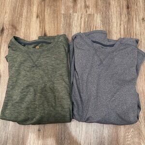 (2) Rugged Elements Men's Performance Crewneck Sweatshirt Long Sleeve‎ Sz L